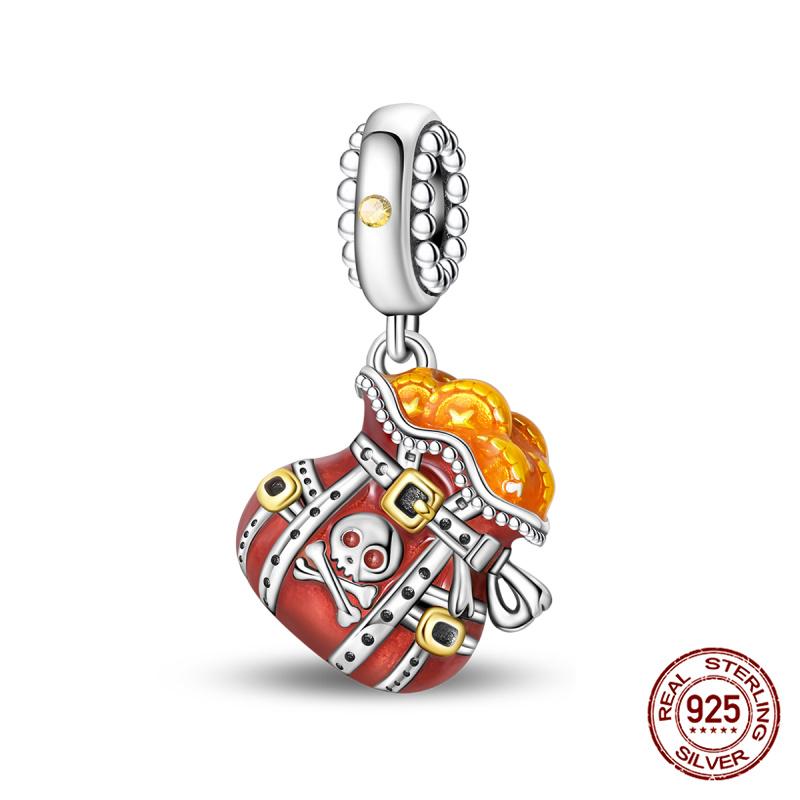 New 100% Copper One-Eyed Monster Puppy Charms Beads Fit Pandora Style Bracelet Diy Jewelry Making Women Gift