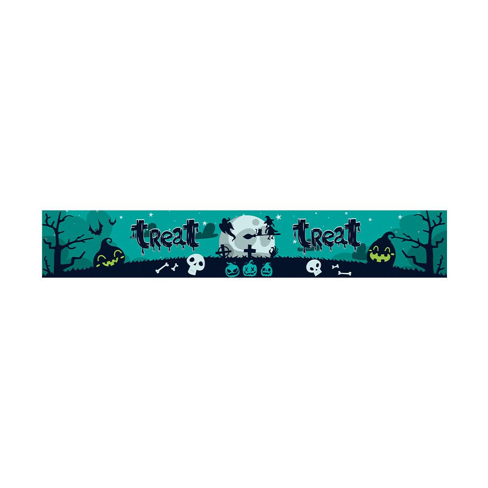 Customizable Day of the Dead Skull Banner for Halloween Party Decorations
