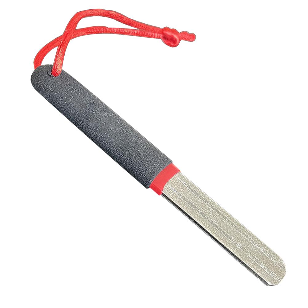 Fishing Hook Sharpener Diamond Hook File with Double Sided Fine and Medium Grit Portable Grinding Tool Double Groove for Fishing