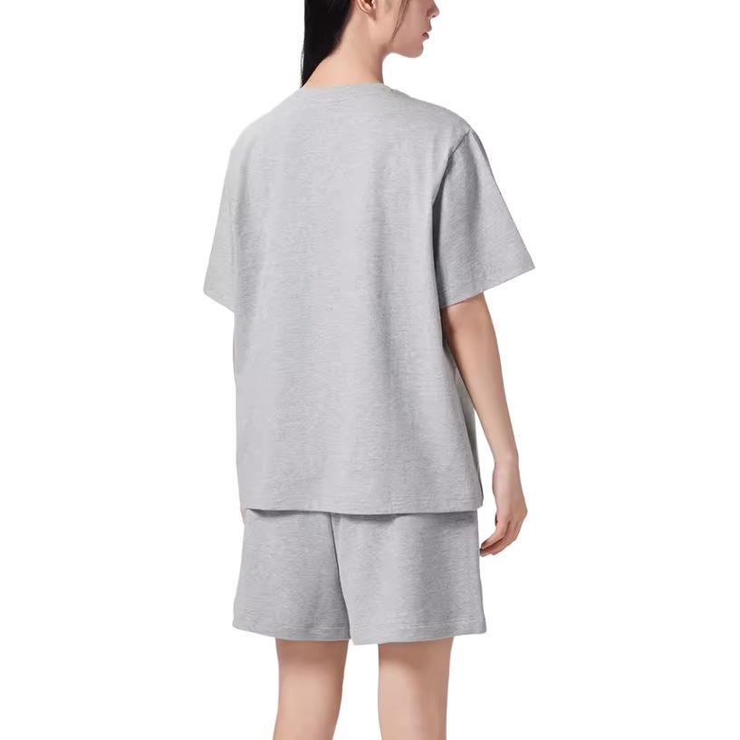 (WMNS) New Balance NBSC Cotton T-Shirt Asia Sizing 'Grey' Women's AWT42313-GHM