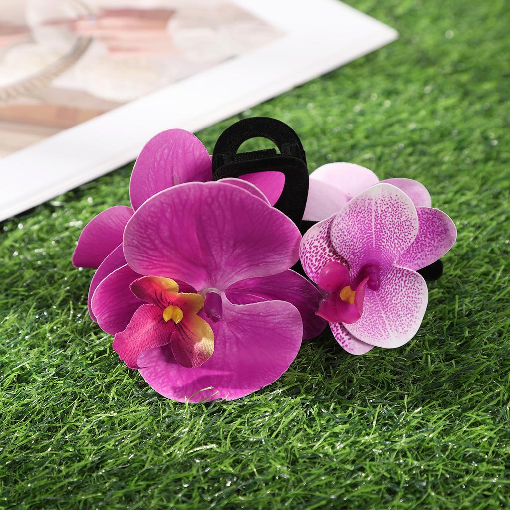 AWAYTR Phalaenopsis Orchidee Haarklammer Blume Haifischklemme Damen Retro Blumig Übertrieben Hochzeit Party Haarspange Haarschmuck