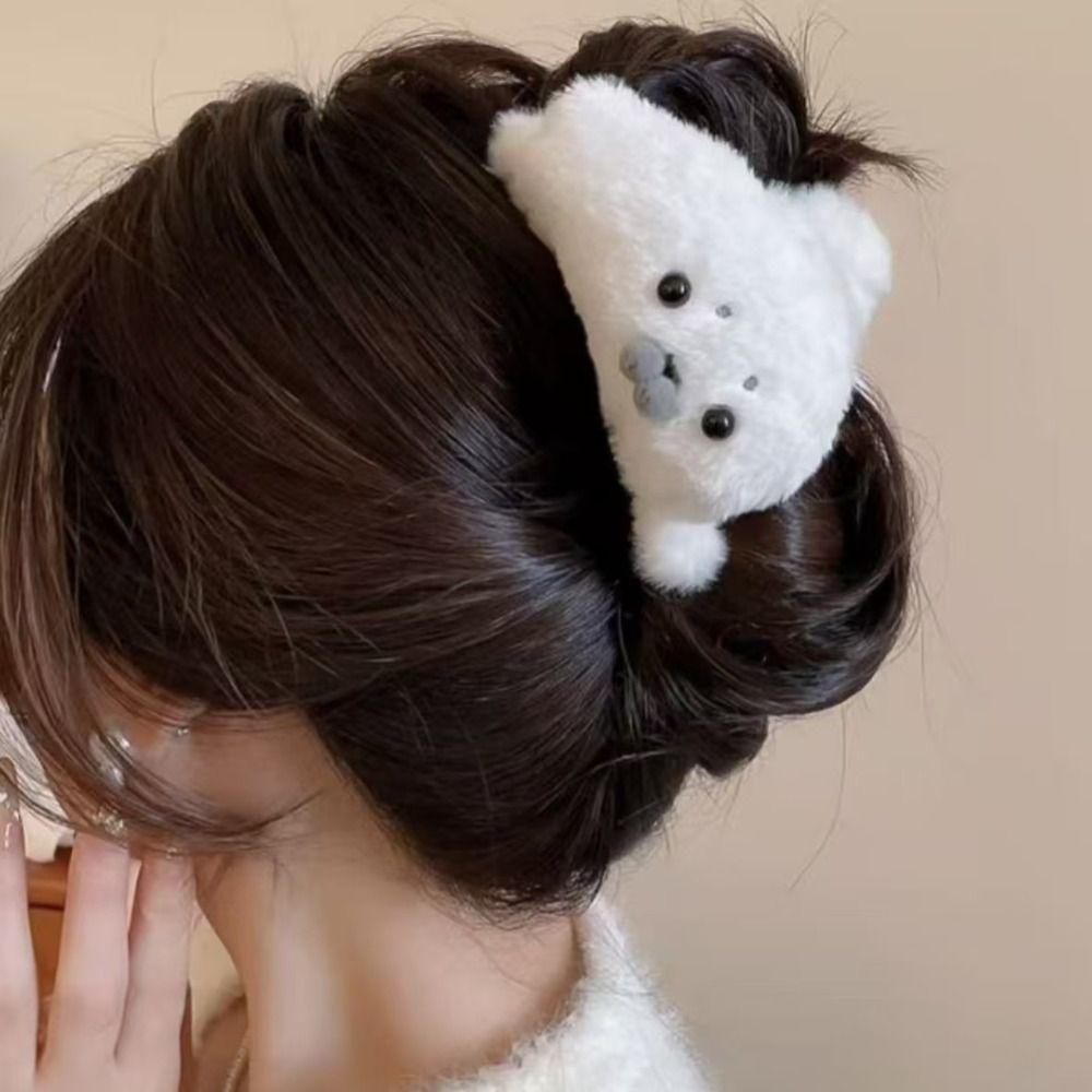 Hairpin Plush Hair Clip Cute Large Shark Clip Fashion Little Seal Hair Claw  Girl