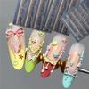 3D Bowknot Silicone Nail Mold Flower Petals Butterfly Heart Diy Design Manicure Template Carving Nail Art Stencil Tool