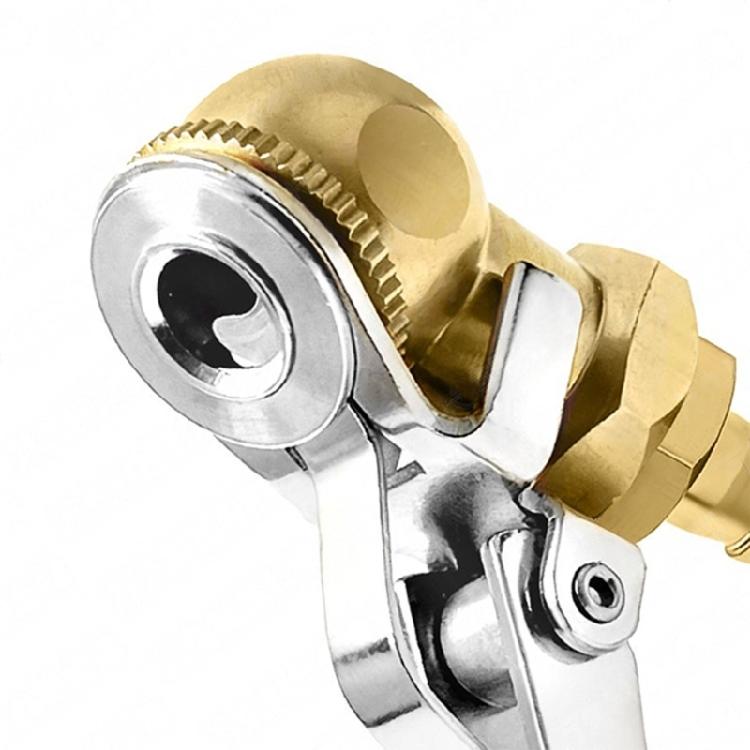 Copper Air Chuck for Tire Inflation Featuring Steel Lock Clamp Universal for Most Inflators Quick Install