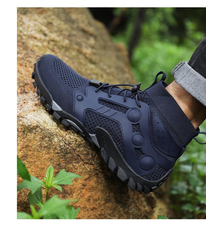 Men's Flyknit High-Top Hiking and River Tracing Shoes | Women's Amphibious Summer Style Outdoor Footwear