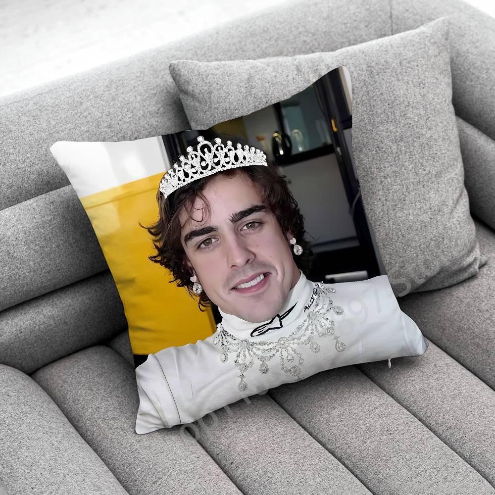 F-Fernando A-Alonso Throw Pillow Case For 45x45cm 40x40cm 55x55cm 50x50cm 30x30cm Square Car Pillowcase Shell