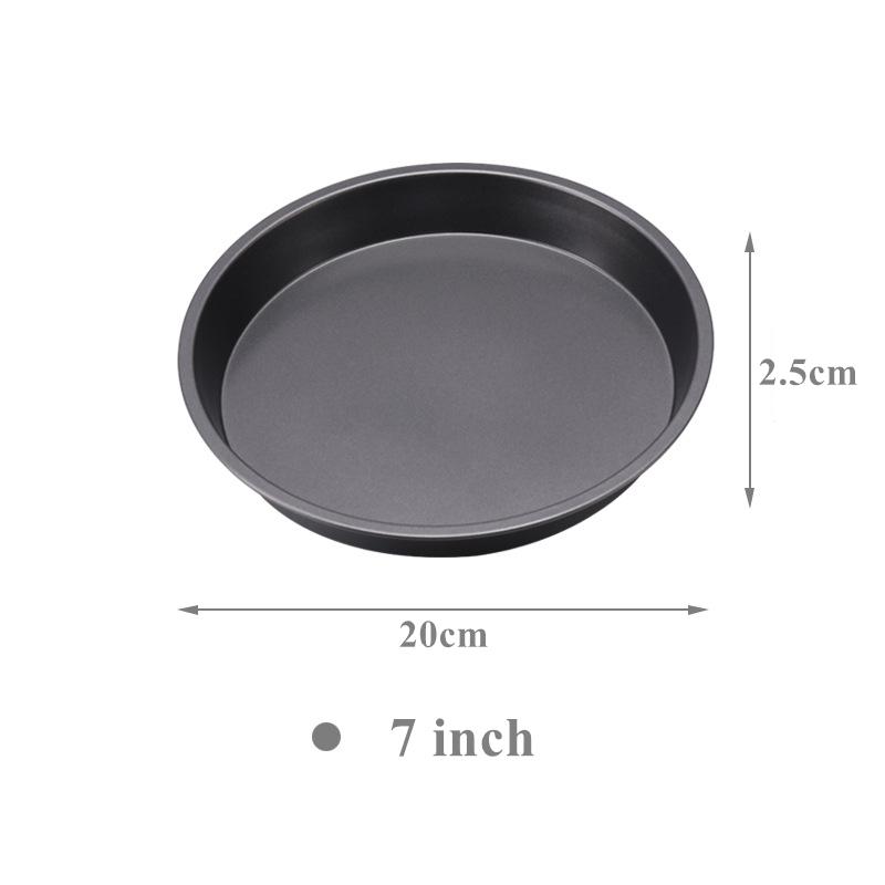 5-10 Inches Carbon Steel Round Pizza Pan Nonstick Mold for Baking Oven Bakeware Cake Pastry Dish Plate Kitchen Accessories