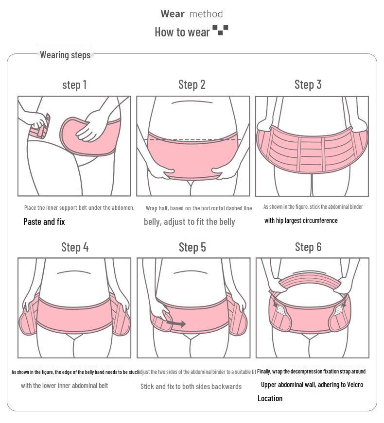 Maternity Abdominal Support Belt Set - Elastic, Breathable, Adjustable Waist Lift for Prenatal Support