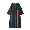 Long sleeve plus size cotton vintage Stripe new in dresses for women casual loose Maxi spring autumn dress