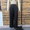Spring and Summer Women's Pant Plus Size Loose High Waist Button New Wide Leg Straight Casual Pants