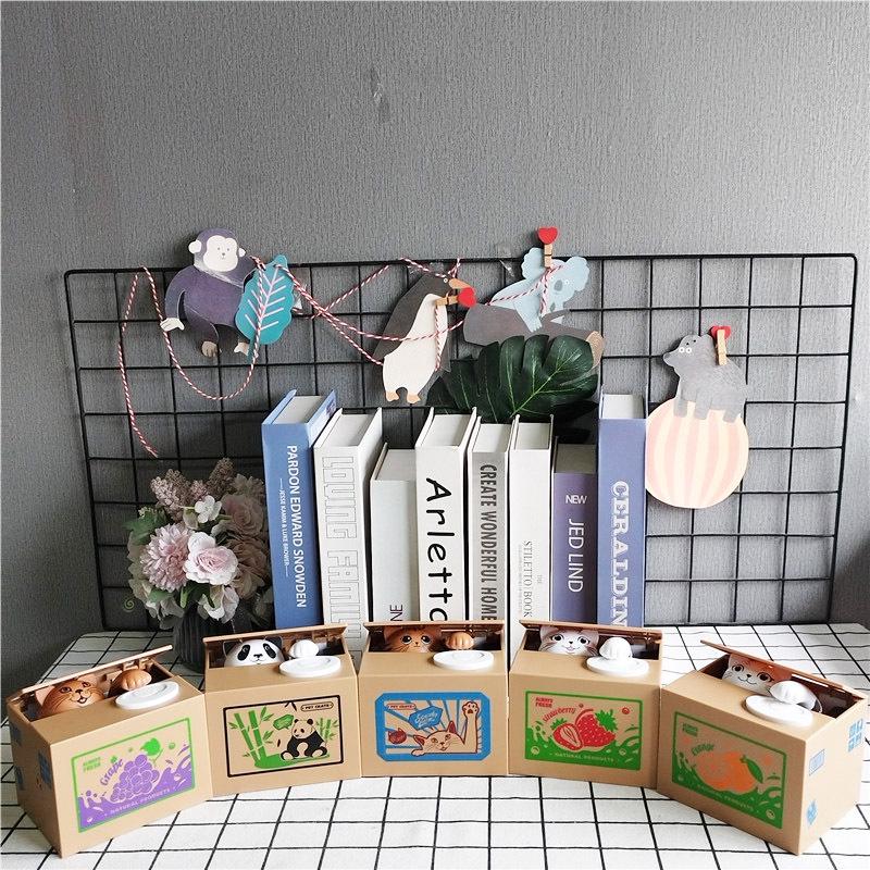 Upgraded Cute Cartoon Panda Money Stealer: Adorable Kitten-Themed Panda Savings Bank Gift Ornaments