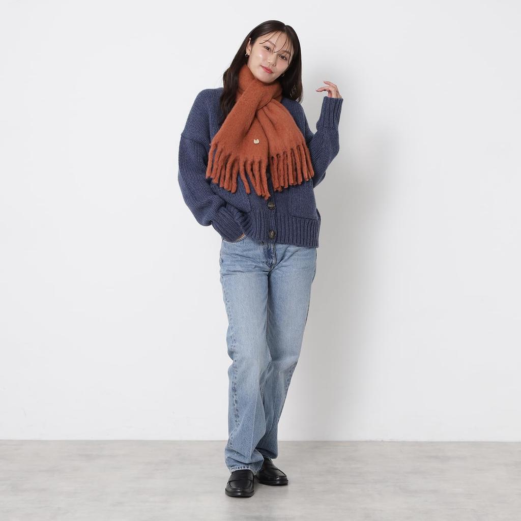 Moonbat PAUL & JOE ACCESSOIRES Volume Scarf, Wool Blend, Solid Color, 52168, Terracotta