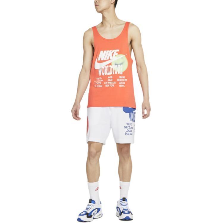 Nike Canottiera da uomo arancione girocollo vestibilità dritta moderata DA0936-842