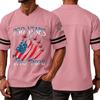Men V Neck Short Sleeve Jersey Style T Shirt with 250 Years 1776 2026 Print and Graphic Sports Top