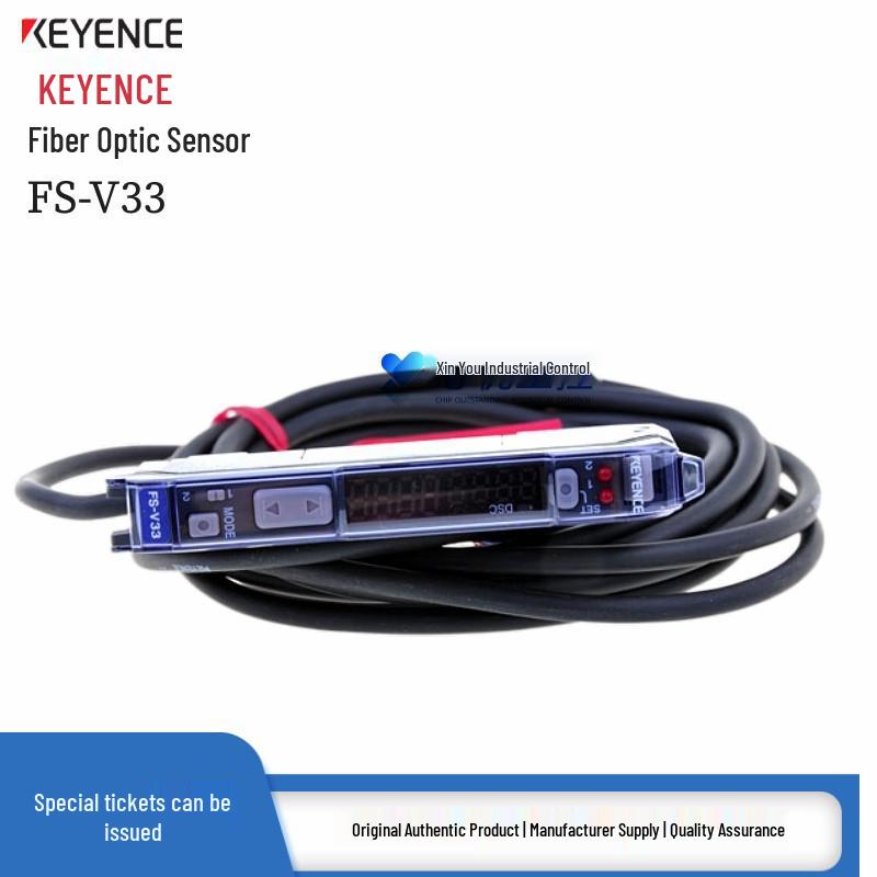 Genuine KEYENCE FS-V33 NPN Fiber Optic Amplifier - Digital Sensor Available