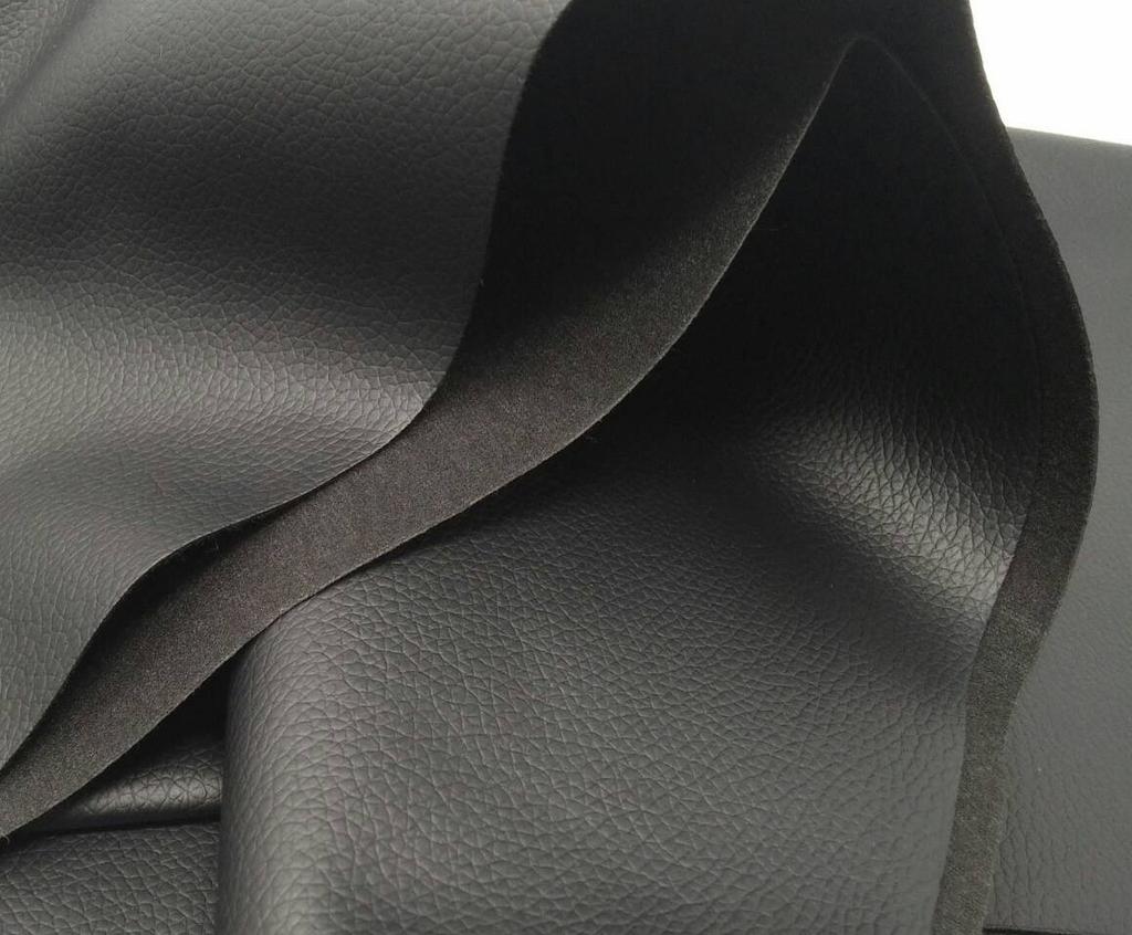 KMS Synthetic Faux Leather 135cm Handmade DIY Craft Fabric, Wide, (2m, Black)