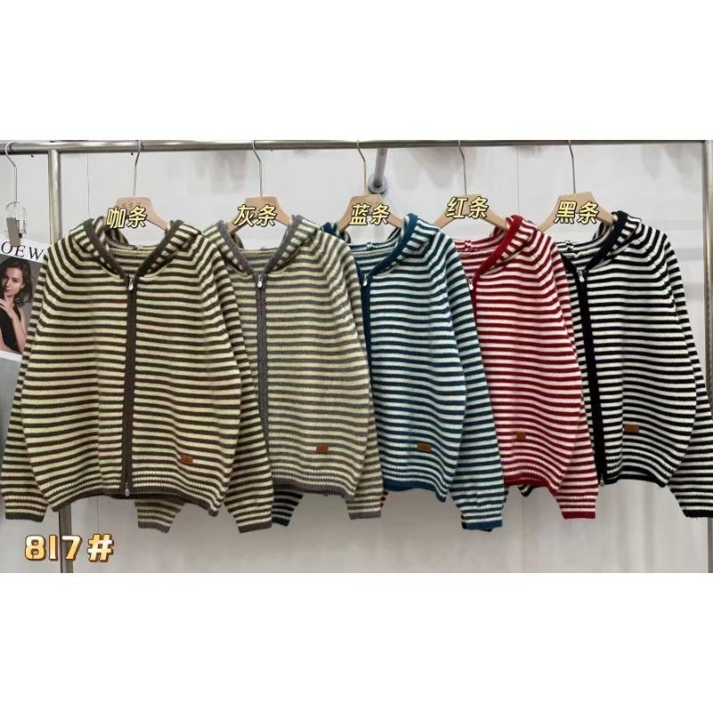 

Кардиган вязаный полосатый с капюшоном осень и зима осень и зима новый ретро свободный ленивый ветер свитер куртка женская average size