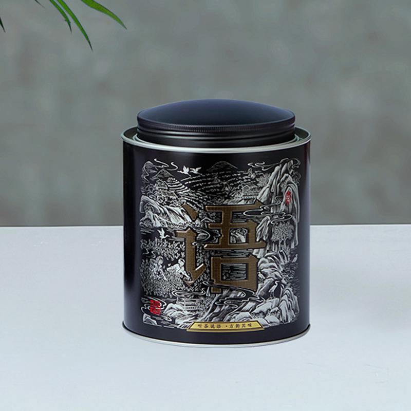 

Китайська бляшана банка для зберігання чаю Маленька герметична переносна банка для зберігання Контейнер для чаю Кована залізна звичайна банка для чаю Домашня прикраса чорний