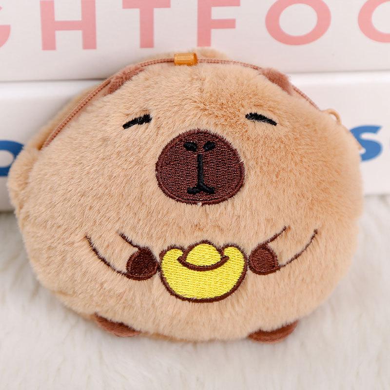 

Kapibara doll change bag pendant keychain small doll jewelry plush toy gift rag doll ordinary buckle - about 10cm
