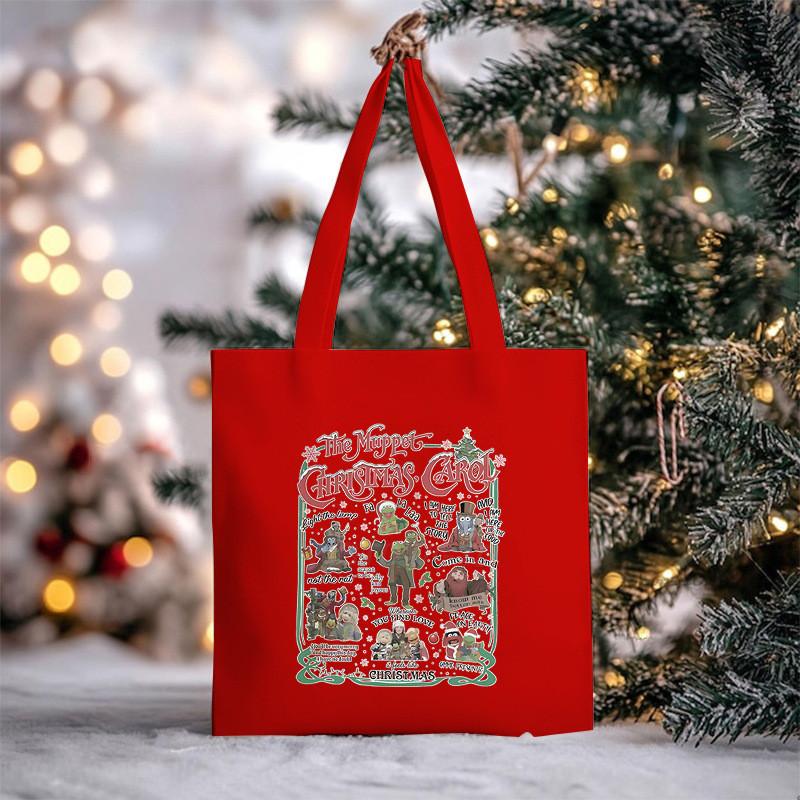Christmas Handbag Multifunctional Large Capacity Fashion Shoulder Bag Student Canvas Bag