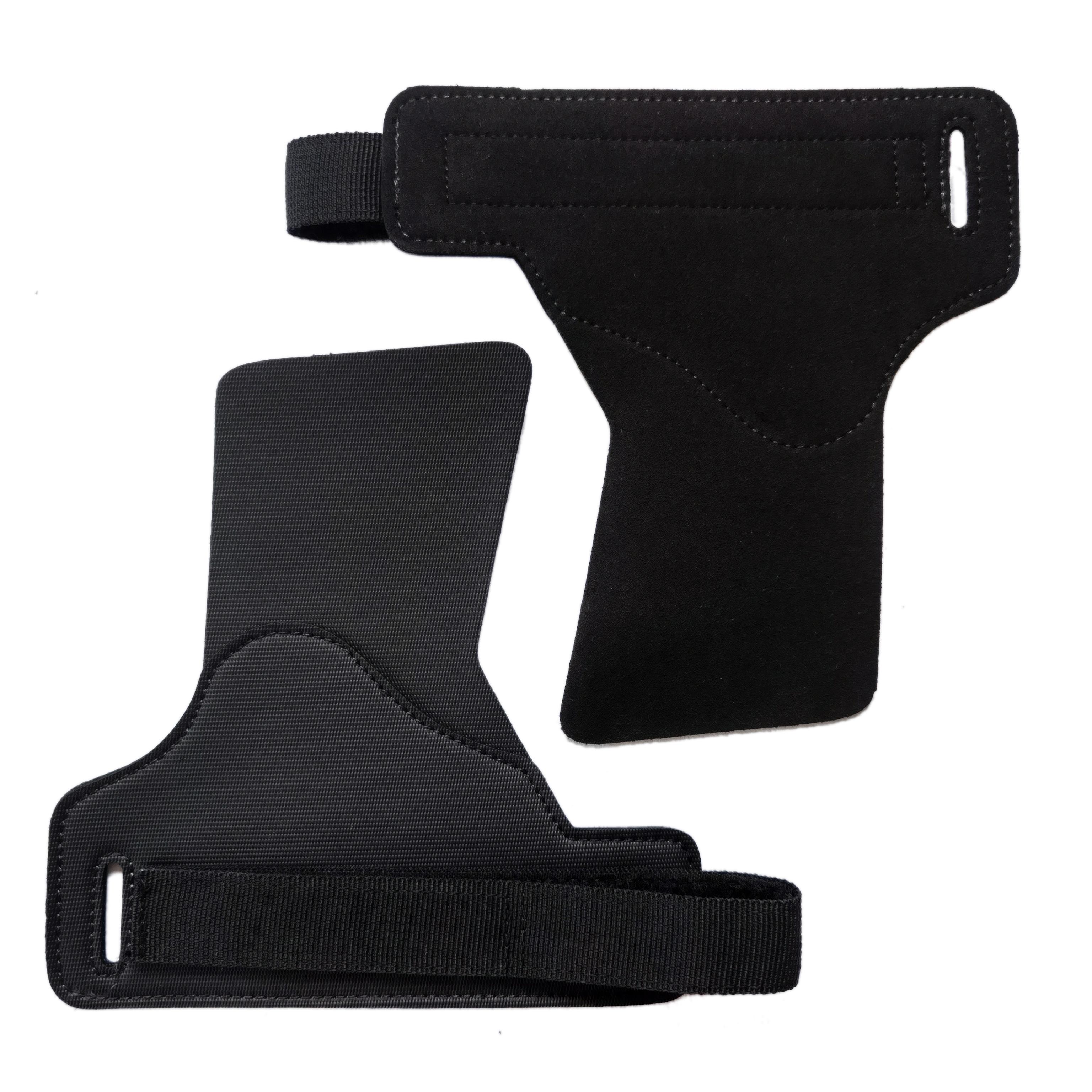 High Quality Finger Less Palm protection Cowhide Weight Lifting Fitness Grip Pads for Cross Training Weightlifting, Pull-Ups One Size чёрный