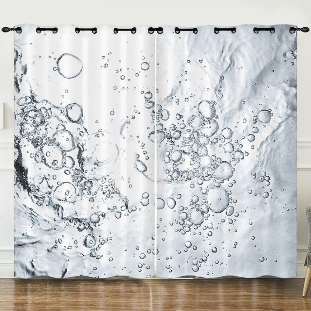 Curtain Dew 3D Digital Printing Blackout Curtain Punching