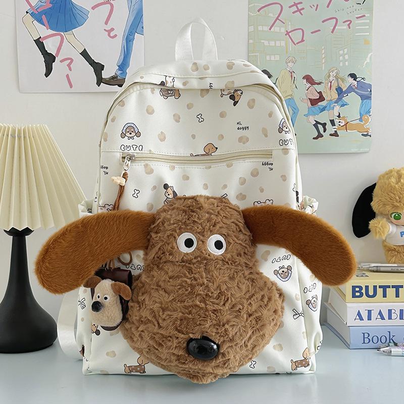 Schoolbag Japanese Niche Design Sense Girl Schoolbag Lamb Casual Backpack Fashion Versatile High School Student Backpack