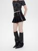 PU Leather Pleated Skirt High Waist Female Summer Thin Ultra Short Skirt Y2k Korean Fashion Cute A Word Skirt