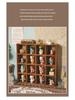 Retro Wooden Wall-Mounted Display Cabinet with Twelve Grids