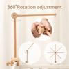 Krippenmobile Drehbare Spieluhr mit Liedern Motor Zubehör Anhänger Spielzeug 0 12 Monate Babybett Hängendes Glockenspiel Spielzeug Kinderzimmer spielt Holzmaserung