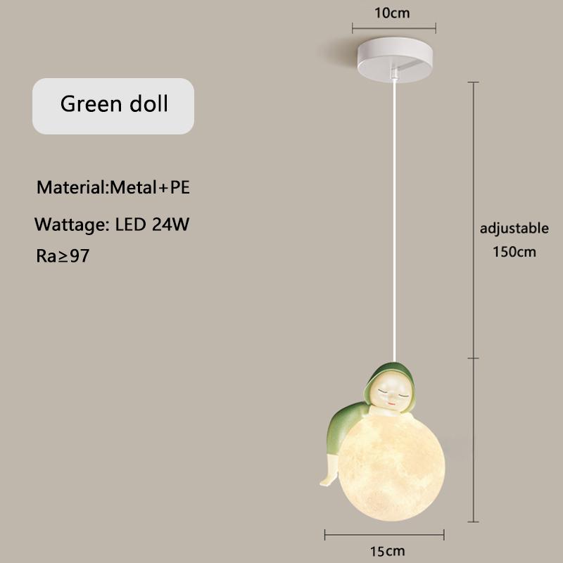 Kreative Cartoon Tier Pendelleuchten für Kinderzimmer Schlafzimmer Nachttischbeleuchtung Glückskatze Astronaut Einhorn Hängelampe