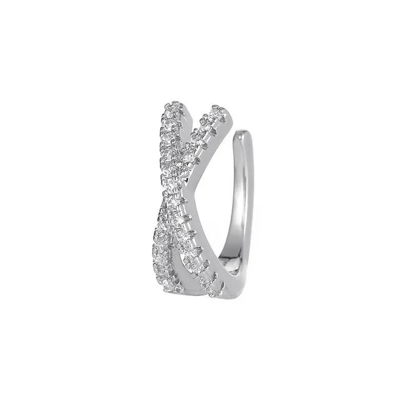 Punk Metal Zircon Ear Cuff Ear Clip for Women No Pierced C Shape Geometric Small Earcuff Ear Wrap Earcuff Clips Jewelry