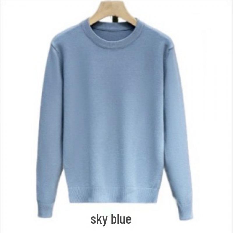 Men's Slim Fit Round Neck Warm Knitwear Pullover for Autumn and Winter