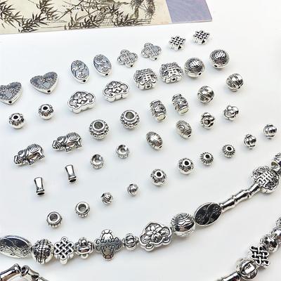 Vintage Alloy Rose & Butterfly Beads for DIY Jewelry Making
