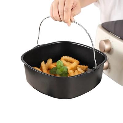 7 Zoll Kohlenstoffstahl Heißluftfritteuse Backblech Korb Antihaft Spülmaschinenfest für Philips Ofen Pizza Kuchen Mehrzweck Backformen