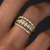 Hot Trendy Women Set Rings for Wedding 4Pcs Rings Female Fashion Accessories Luxury Cubic Zirconia Statement Jewelry Sets