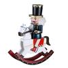Nutcracker Rocking Horse Puppet Soldier European Home Accessories Desktop Living Room Boys And Girls Gift Decoration Ornaments