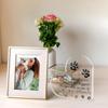 2D Flat "The Smallest Feet Make The Biggest Footprints Our Hearts" Heart-Shaped Acrylic Keepsake Plaque, Pet Memorial Gift, Suitable for Wall Decorati