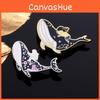 Adorable Whale Enamel Pin Beautiful Accessories For Unique Fashion With Ocean Galaxy Design