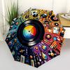 1pc Vinyl Record Folding Umbrella | Elegant Design, Fashionable Accessory, Durable Construction, Sturdy Ribs Yy251107116