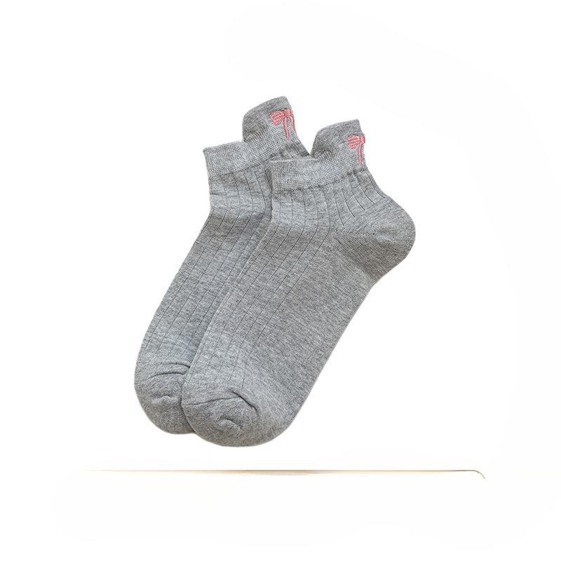 Socke Sommer Leichter Stil Kurz Baumwolle Geruchshemmend Antibakteriell Netzatmungsaktiv Weißes Band Ballett-Stil Mokassins für Mädchen