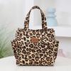 Neue Retro-Leopardenmuster-Lunchtasche mit Aufbewahrungstasche Große Kapazität Isolierte Tasche Handtasche Tragbare Tragetasche Damen