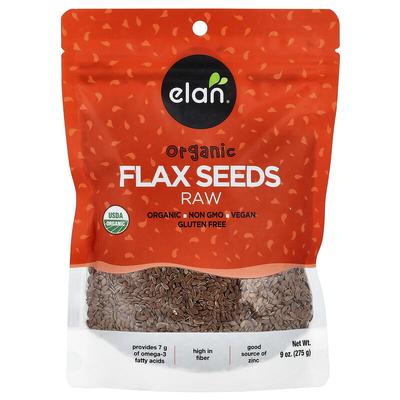 Organic Flax Seeds, Raw, 9 Oz (275 G)