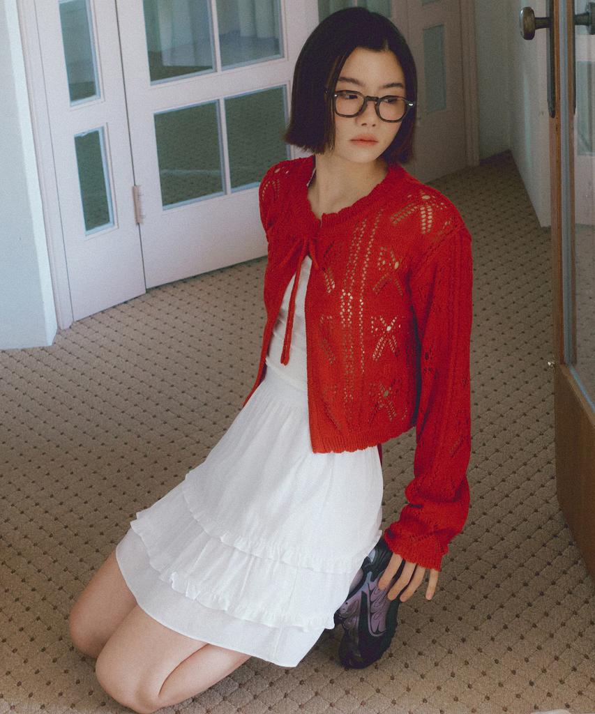 Riorg Asp Double Lace Mini Skirt White
