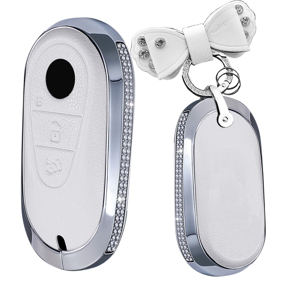 

[TECART] Чехол для ключа Mercedes, Крышка для ключа, Брелок для ключей Mercedes, Чехол для смарт-ключа, Mercedes-Benz S-Class W223, белый