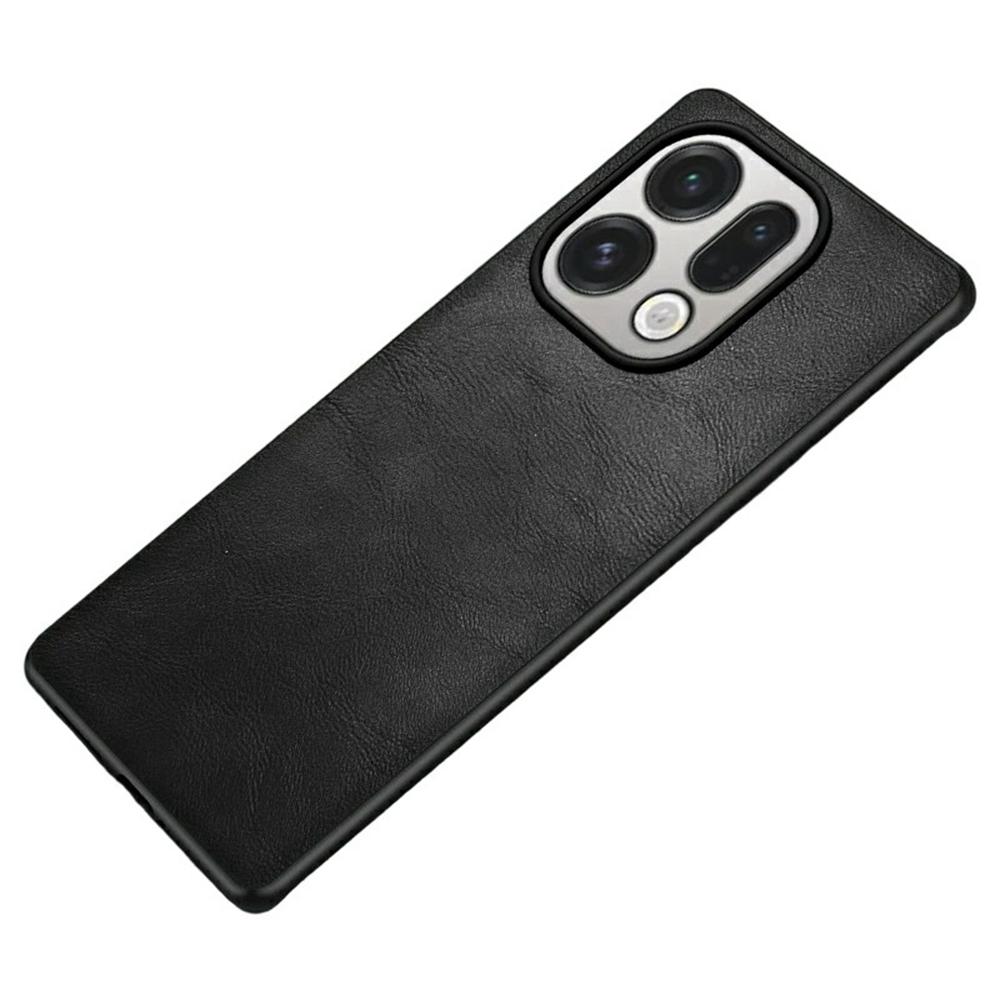 For Oppo Find X9 5G Case Retro Leather Coated PC + TPU Phone Cover