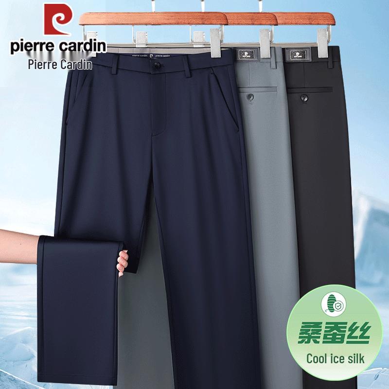Pierre Cardin Men s Ice Silk Straight-Leg Dress Pants 29
