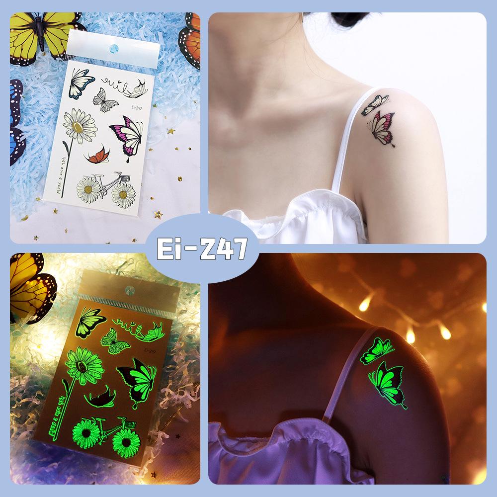 Glow-in-the-Dark Fairy Butterfly Tattoo Stickers for Kids - Waterproof & Fun Design