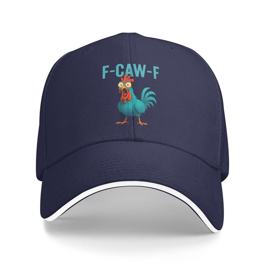 Funny F Caw F Chicken FCAWF Baseball Caps Snapback Baseball Hats Breathable Casual Casquette Outdoor Unisex