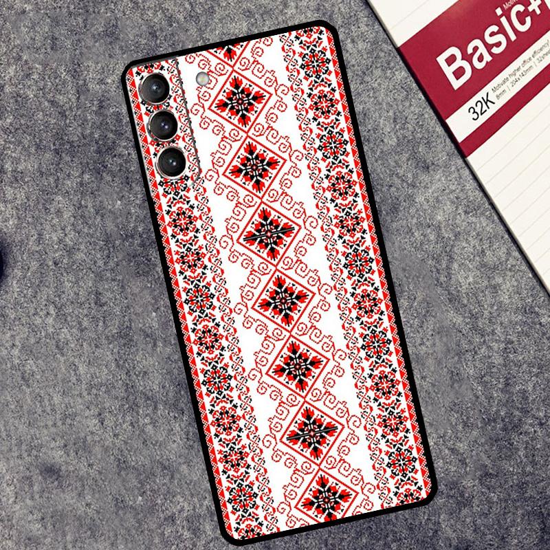 Ukrainian Pattern Case For Samsung Galaxy S24 S26 Ultra S10 S20 S21 S22 S23 Plus S25 FE S25 Ultra Cover Coque